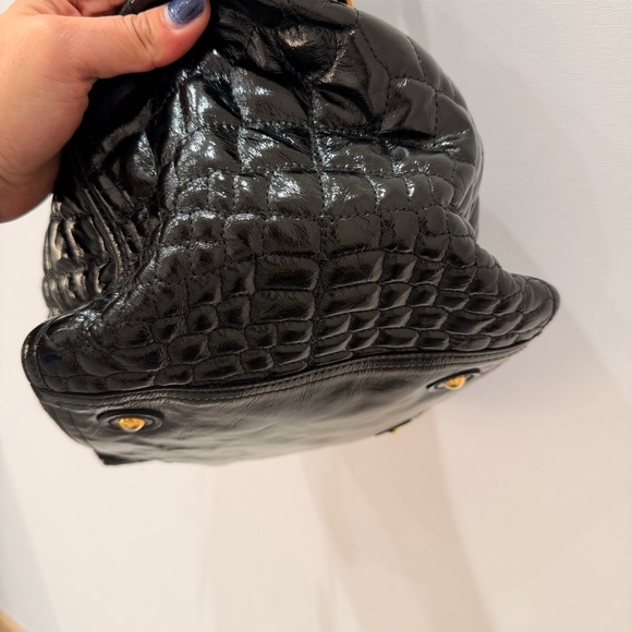 Authentic Yves Saint Laurent Downtown Crocodile Embossed Patent Leather Tote - Picture 5 of 8